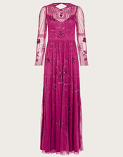 Rori Geometric Embellished Maxi Dress, Pink (PINK), large