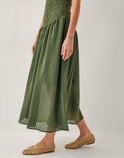 Dee Drop Waist Midi Dress, Green (KHAKI), large