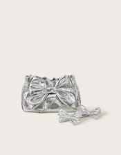 Mirror Metallic Bow Bag, , large