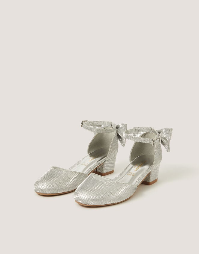 Sara Mirror Metallic Two-Part Heels, Silver (SILVER), large
