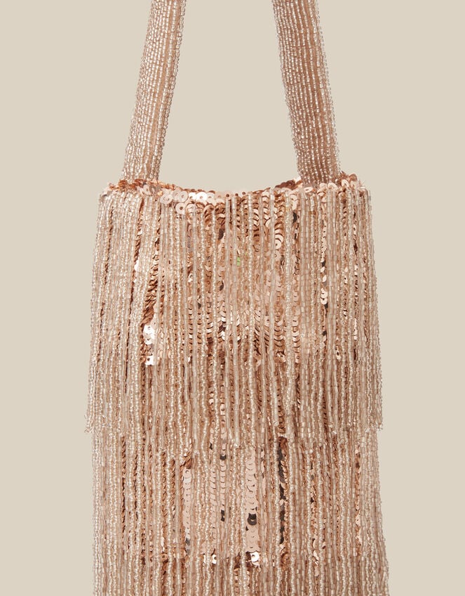 Pedra Beaded Fringe Bag, , large