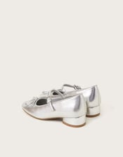 Metallic Ballet Pump Heels, Silver (SILVER), large