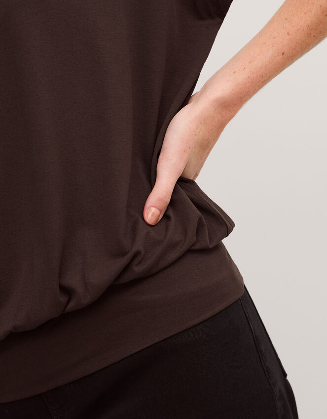 Dilly Jersey Top, Brown (CHOCOLATE), large