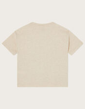 London Dinosaur Scene T-Shirt	, Camel (OATMEAL), large