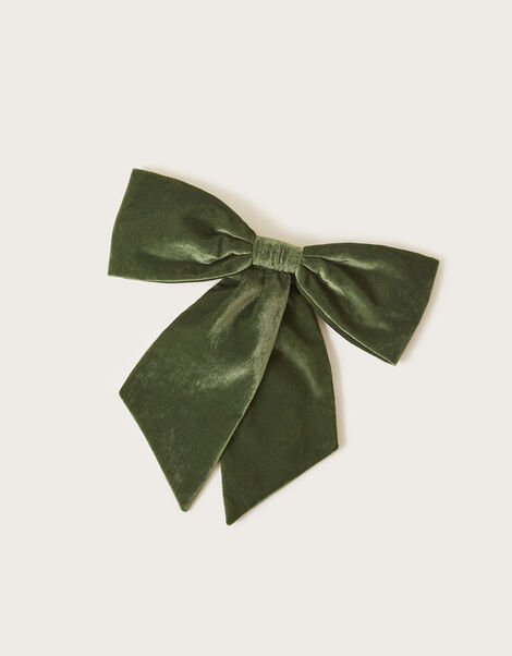 Velvet Bow Hair Clip, , large