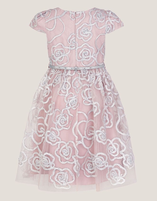 Rose Tinsel Party Dress, Pink (PINK), large