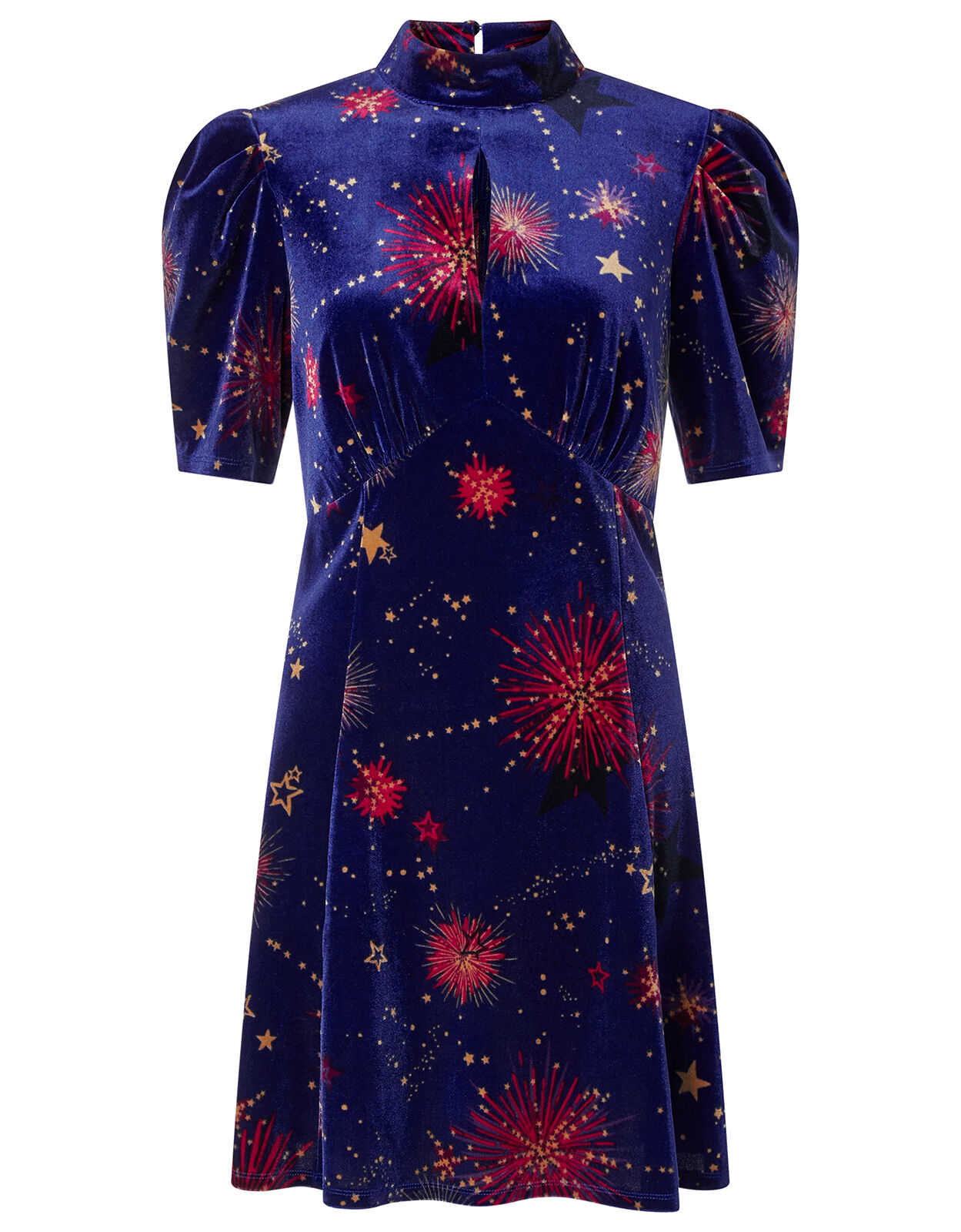 blue velvet star dress