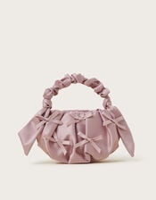 Mini Bow Satin Handbag, , large