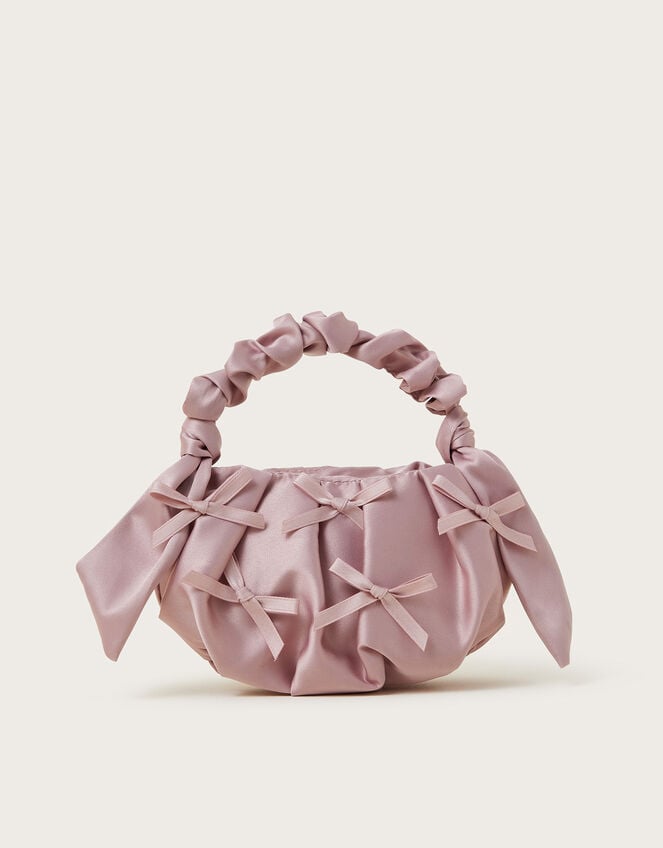 Mini Bow Satin Handbag, , large