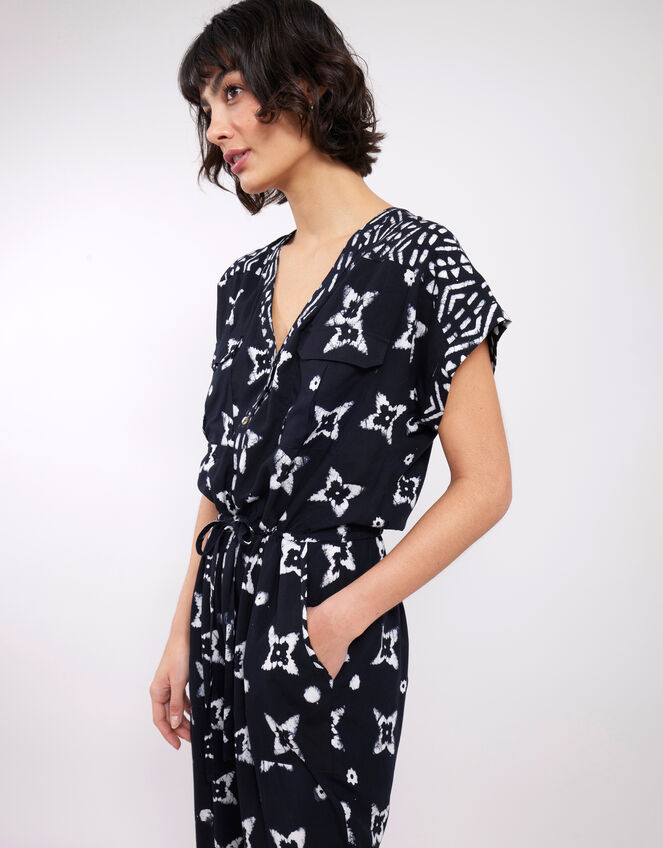 East Nimbus Print Jumpsuit, Black (BLACK), large