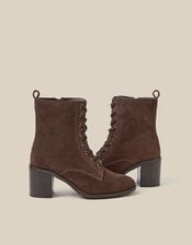 Hope Lace Up Suede Ankle Boots, Brown (CHOCOLATE), large