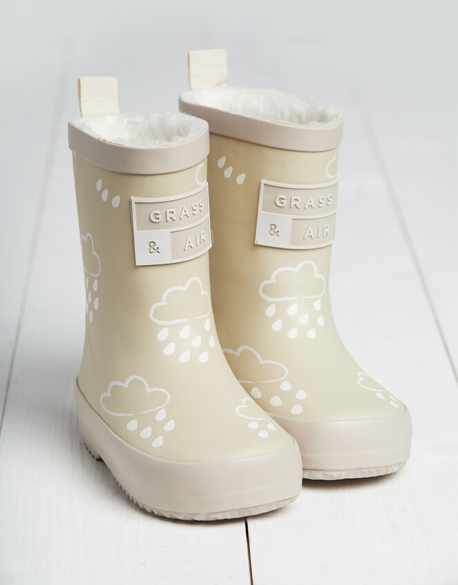 Grass and Air Colour-Revealing Wellies, Natural (STONE), large