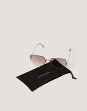 Oversized Metal Sunglasses, , large