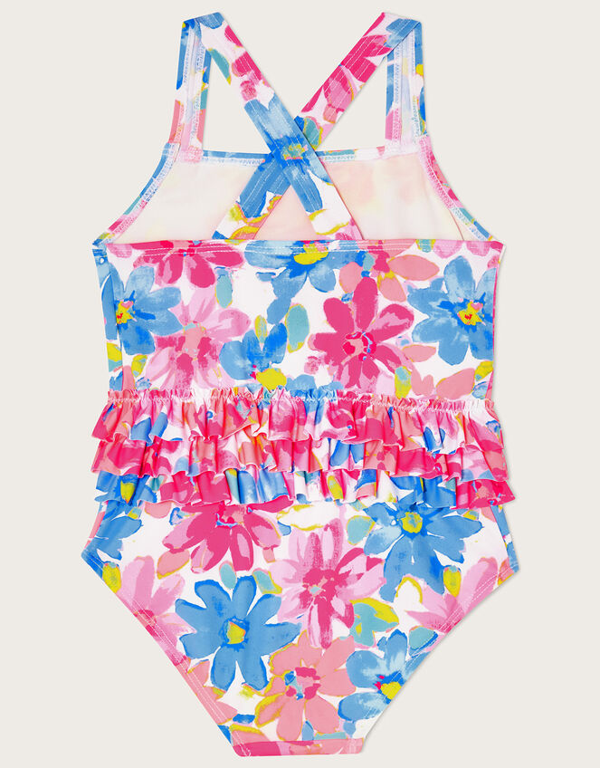 Baby Bold Flower Ruffle Swimsuit, Multi (MULTI), large