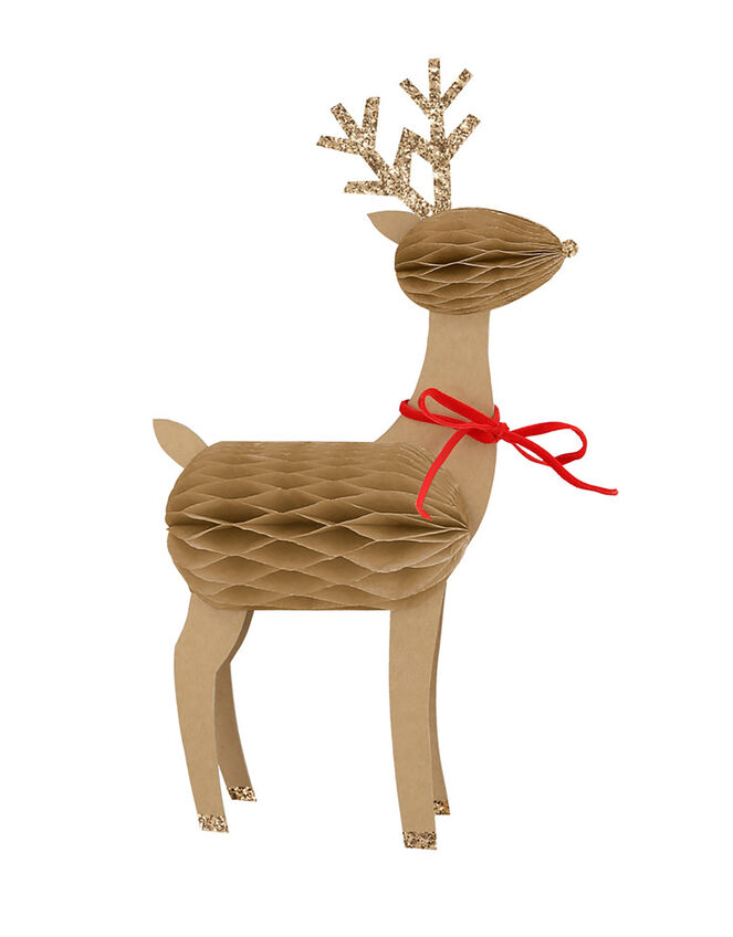 Meri Meri Honeycomb Reindeer Decorations Set of Three, , large