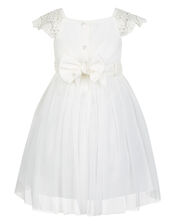 Baby Estella Crochet Bodice Dress, Ivory (IVORY), large