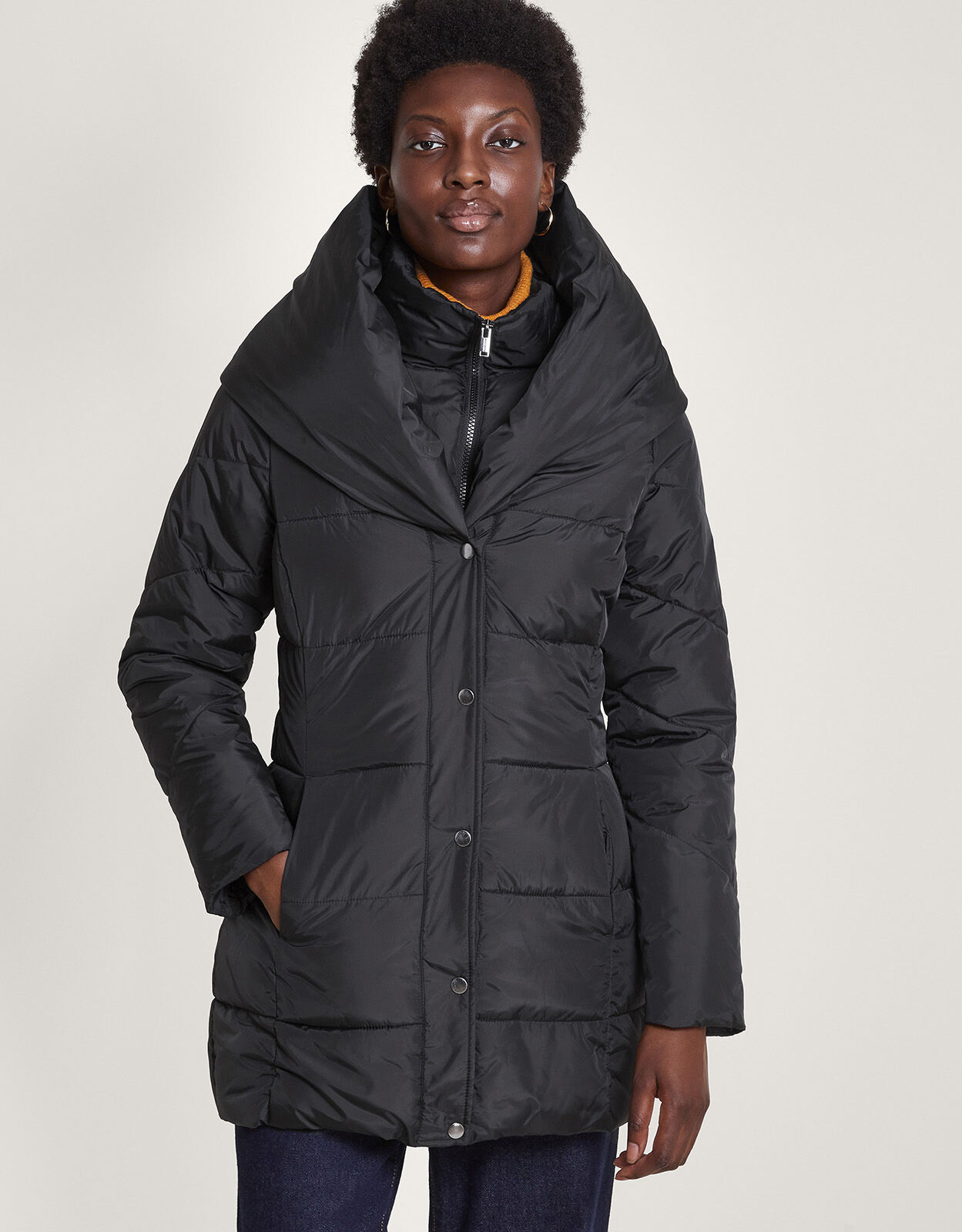 Monsoon black puffer coat 2025