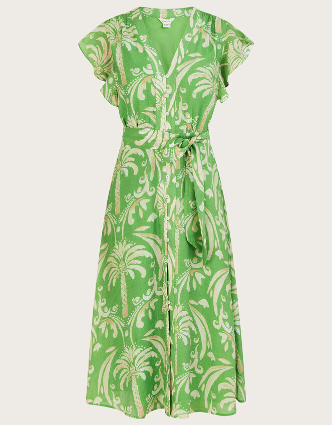 Oriana Tea Dress in LENZING™ ECOVERO™, Green (GREEN), large