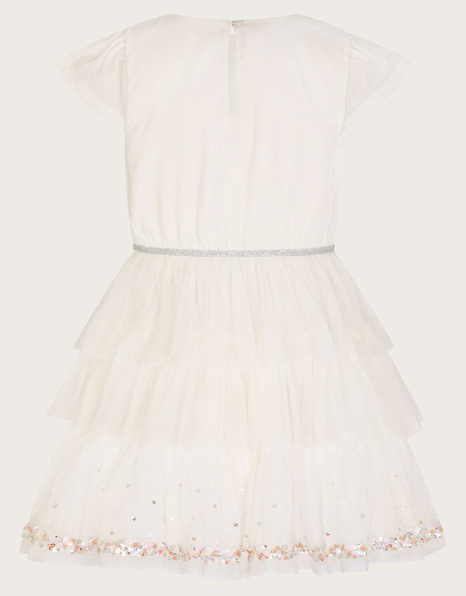 Disco Bow Dress, Ivory (IVORY), large