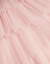 Elodie Sequin Tiered Party Dress, Pink (PALE PINK), large