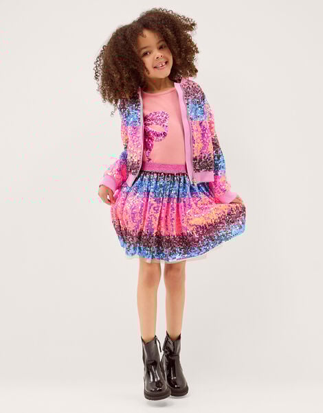 Ombr&eacute; Sequin Bomber Jacket, Multi (MULTI), large