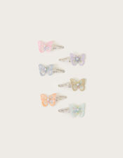 Embroidered Butterfly Hair Clips 6 Pack, , large