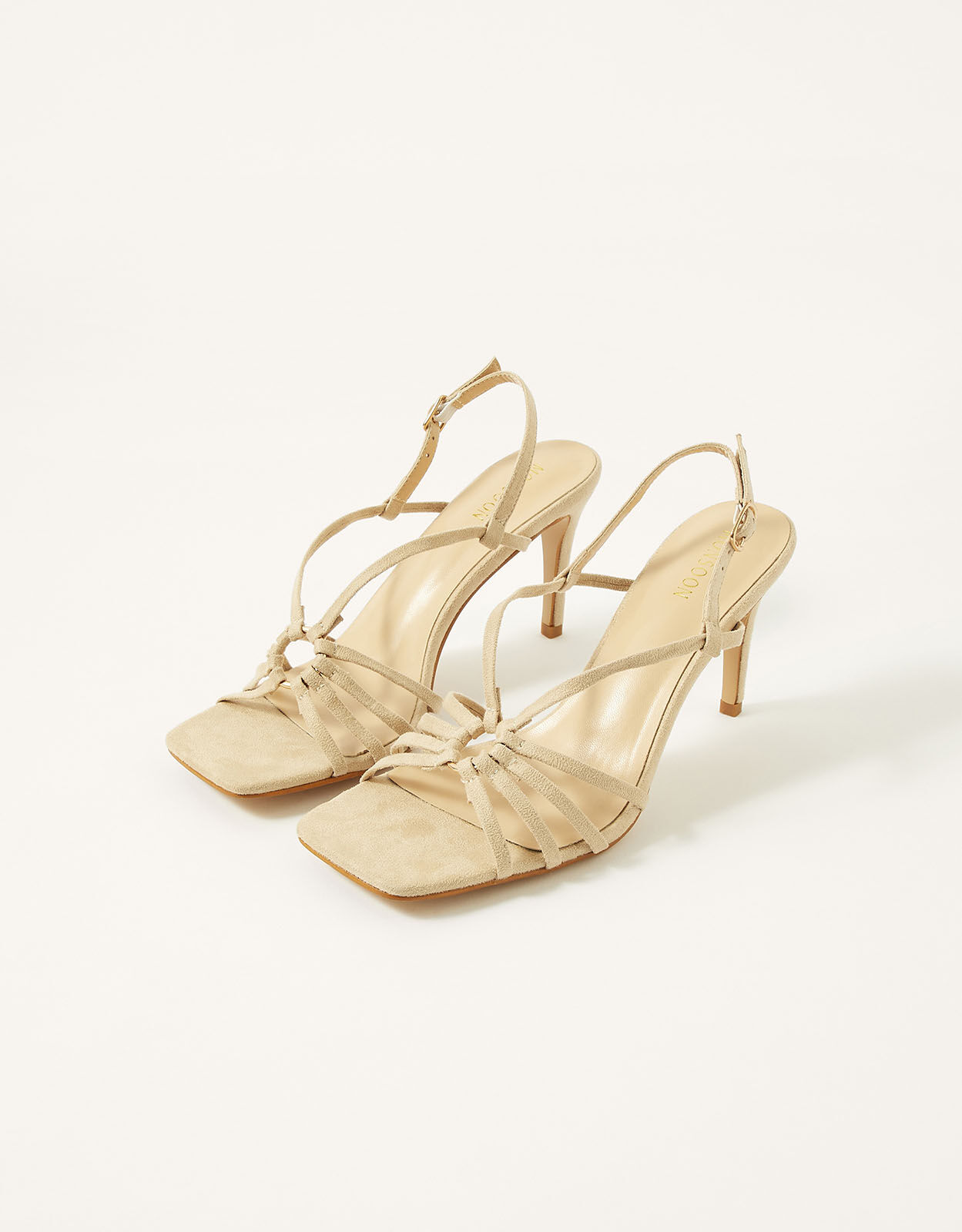 Barely There Ring Detail Heels Nude