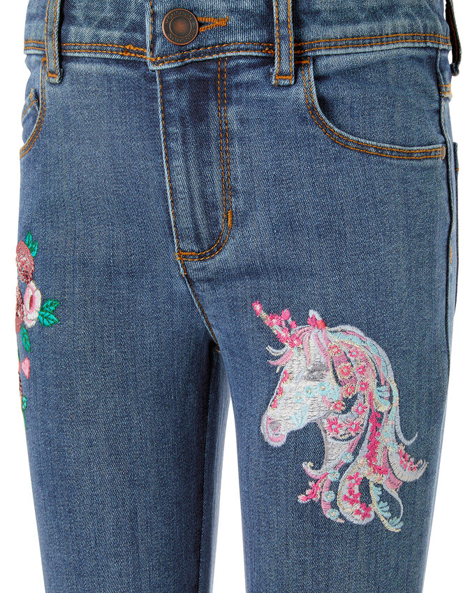 Eliza Sequin Unicorn Jeans, Blue (BLUE), large