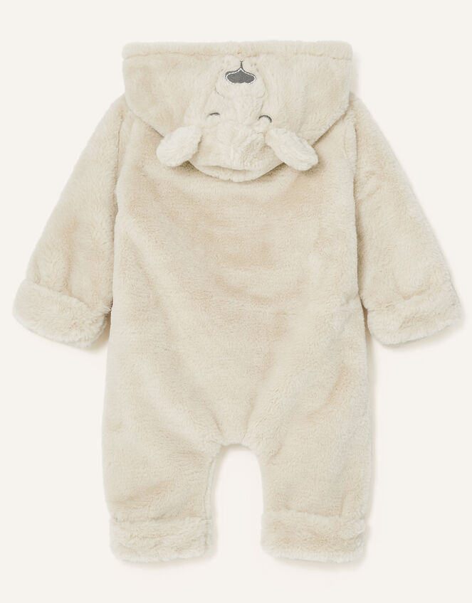 Newborn Bear Soft Pramsuit, Camel (BEIGE), large