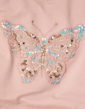 Sequin Butterfly Sweatshirt, Pink (PALE PINK), large