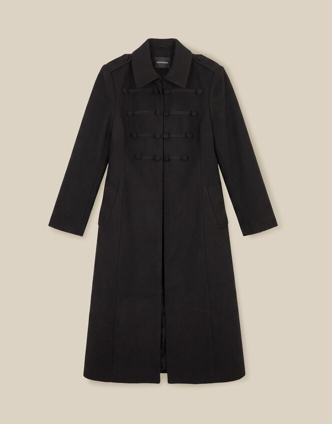 Katie Military Coat, Black (BLACK), large