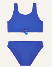 Tie Front Bikini, Blue (BLUE), large