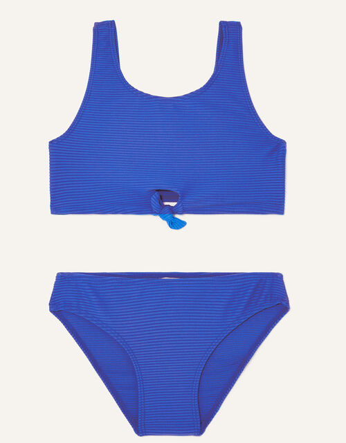 Tie Front Bikini, Blue (BLUE), large