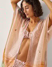 Clea Bandhani Beach Cover Up, , large