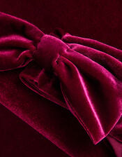 Margot Drape Velvet Party Dress, Red (BURGUNDY), large