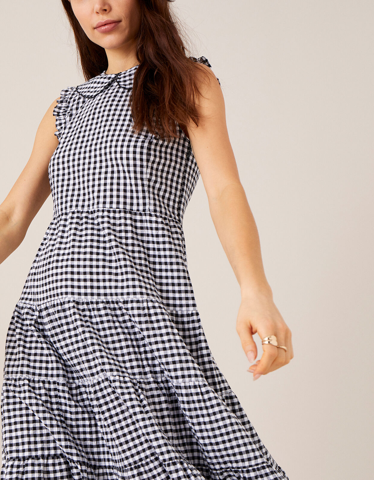 Monsoon gingham dress top