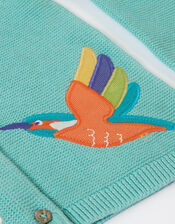 Frugi Colby Appliqué Cardigan, Blue (BLUE), large