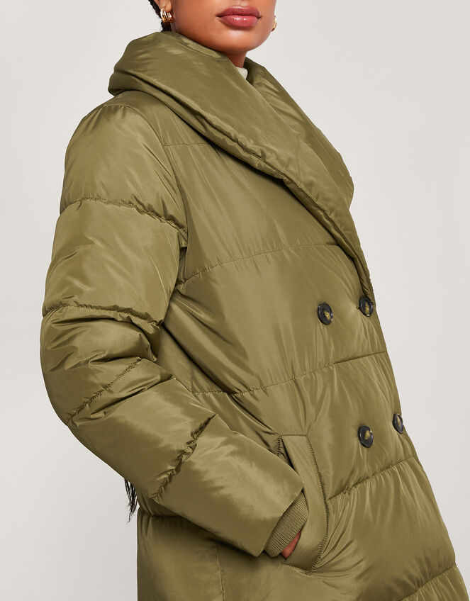 Shona Shaw Coat in Recycled Polyester, Green (GREEN), large