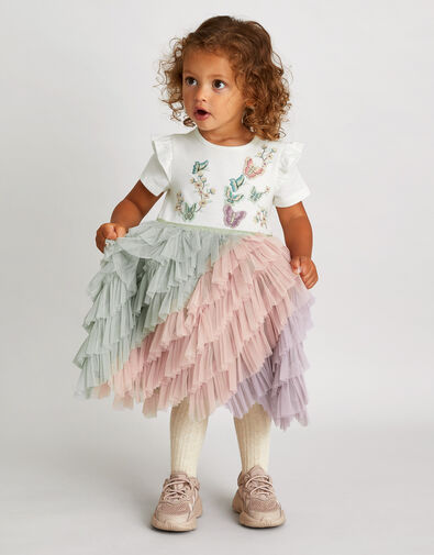 Baby Butterfly Ruffle Disco Dress, Multi (MULTI), large