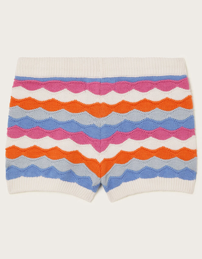 Wavy Stripe Knit Shorts, Multi (MULTI), large