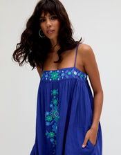 Raffya Thea Embroidered Maxi Dress, Blue (BLUE), large