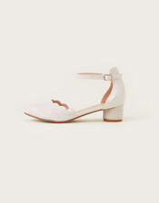 Lace Two-Part Heels, Ivory (IVORY), large