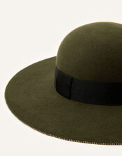 Floppy Beaded Trim Hat, , large
