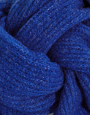 Super Soft Knit Scarf with Recycled Polyester, Blue (COBALT), large