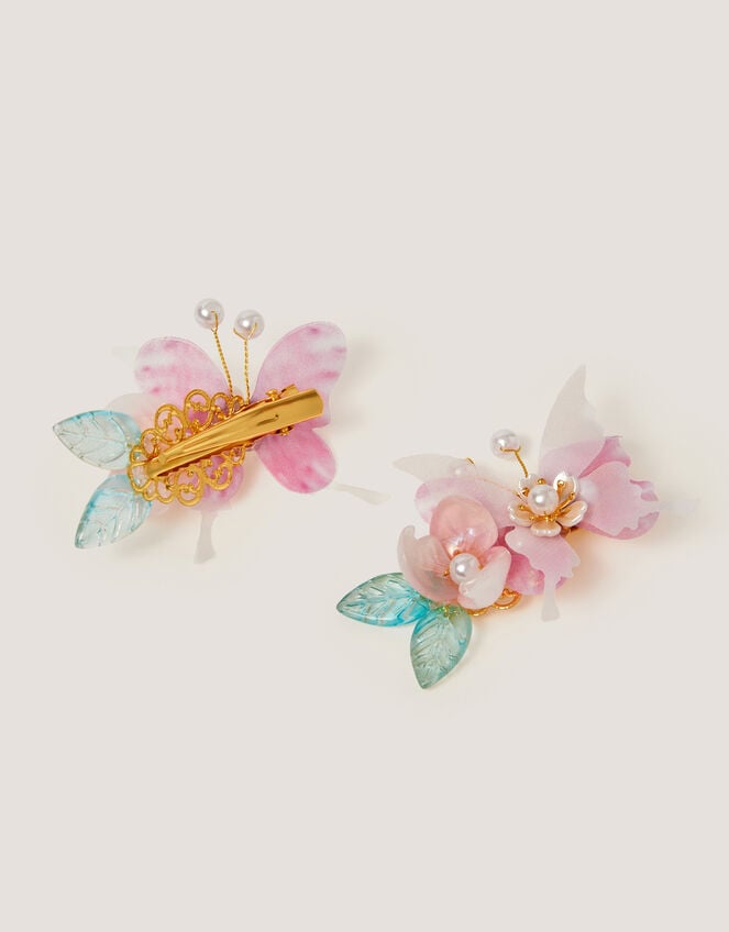 2-Pack Pearl Butterfly Hair Clips, , large