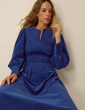 Morgan Corduroy Midi Dress, Blue (COBALT), large