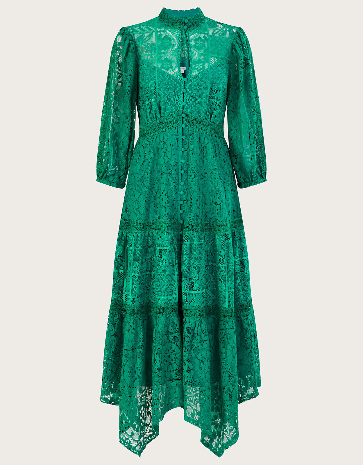 Monsoon green lace dress shop
