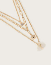 Stone Layered Necklace, , large