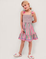 Strappy Stripe Dress, Green (GREEN), large