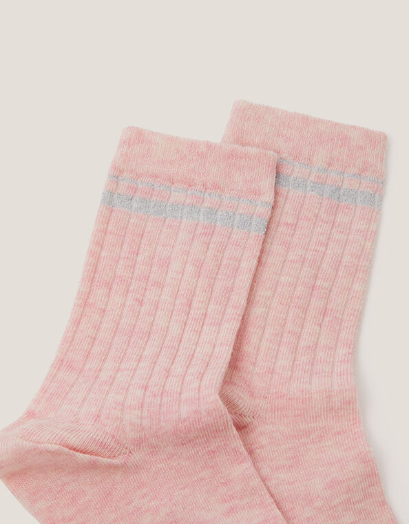 Sparkle Ribbed Socks, Pink (PINK), large